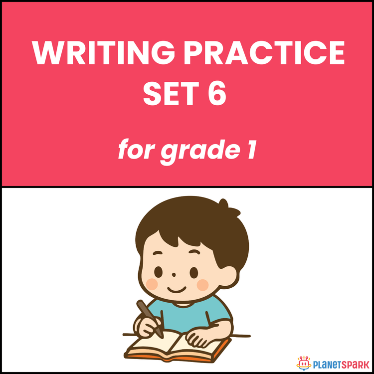 Class 1 Worksheet on Writing Practice Set 6