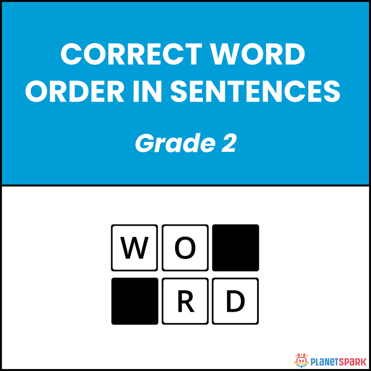 Class 2 English Worksheet on Correct Word Order