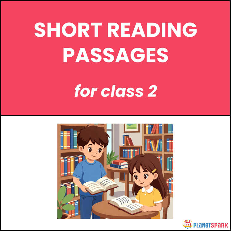 Class 2 English Worksheet on Short Reading Practice