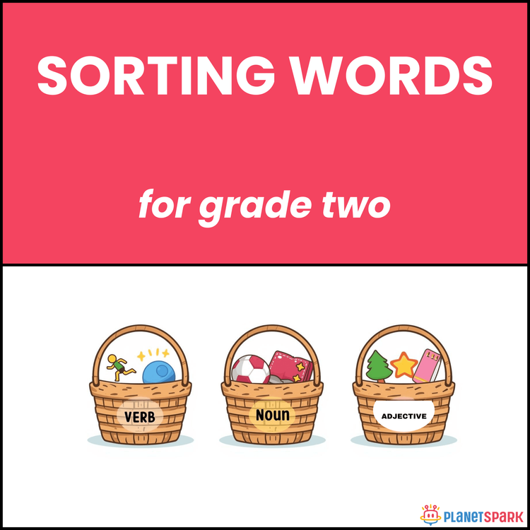 Class 2 English Worksheet on Sorting Words
