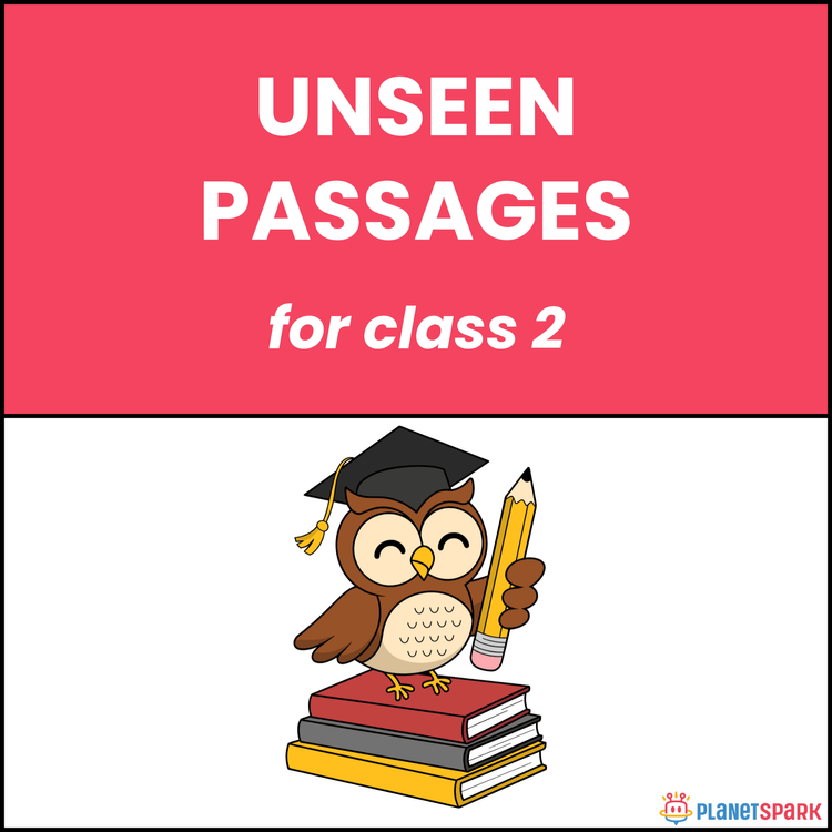 Class 2 Grammar Worksheet for Easy Unseen Passage