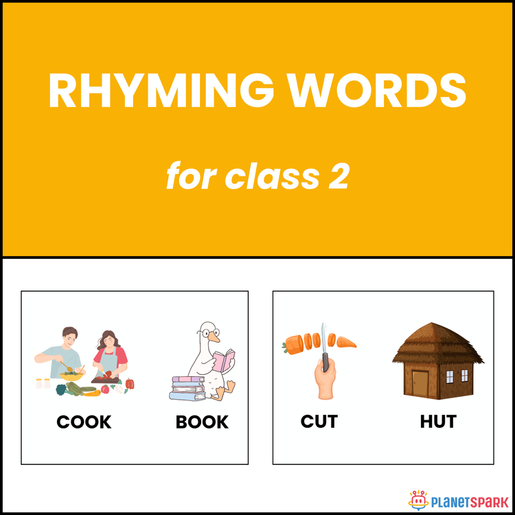 Class 2 Grammar Worksheet on Fun Rhyming Words