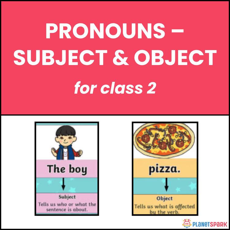 Class 2 Grammar Worksheet on Subject Object Pronouns