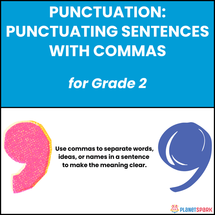 Class 2 Punctuation Worksheet on Punctuating Sentences with Commas