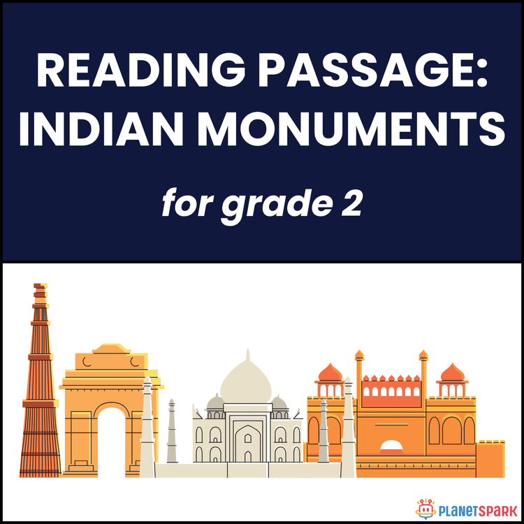 Class 2 Reading Passage on Indian Monuments
