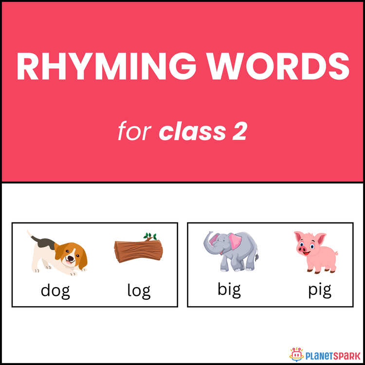 Class 2 Rhyming Words English Grammar Worksheet