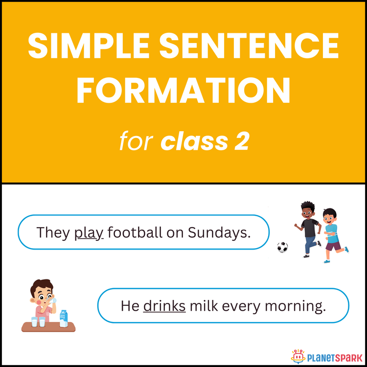 Class 2 Simple Sentence Formation Worksheet