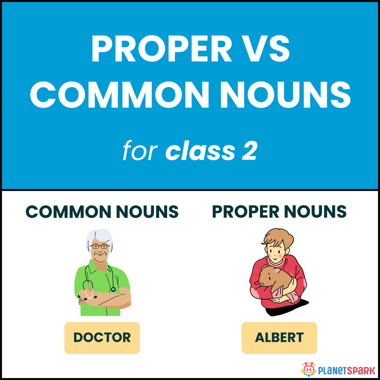 Class 2 Worksheet – Proper vs Common Nouns