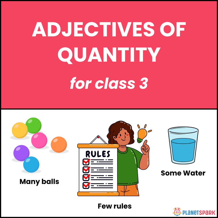 Class 3 English Worksheet on Adjectives of Quantity