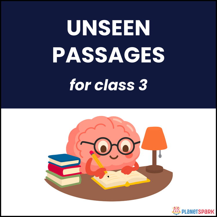 Class 3 English Worksheet on Unseen Passage Reading