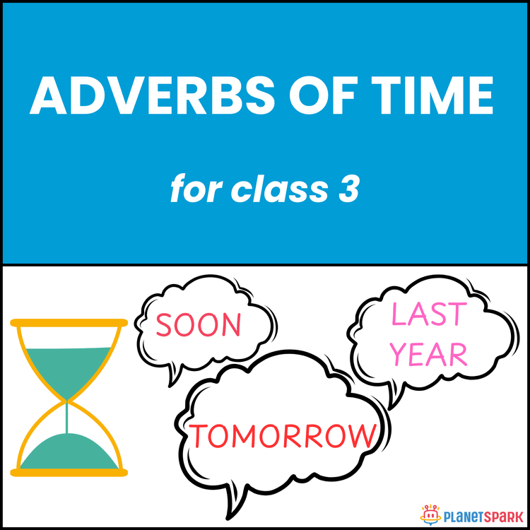 Class 3 Grammar worksheet on Adverbs of Time