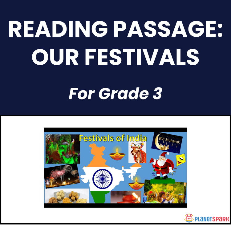 Class 3 Reading Passage on Our Indian Festivals