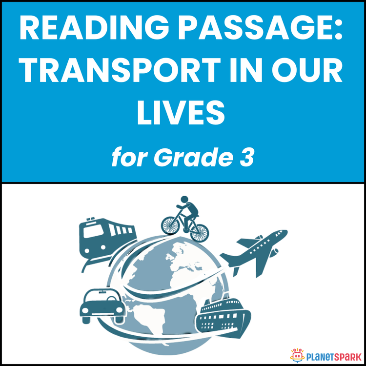 Class 3 Reading Passage on Transport in Our Lives