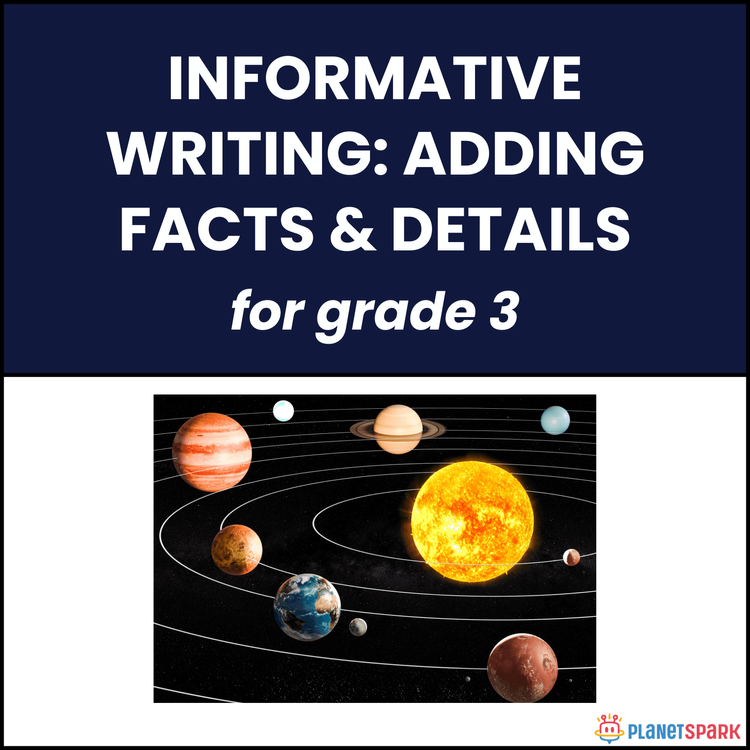 Class 3 Informative Writing Worksheet on Adding Facts
