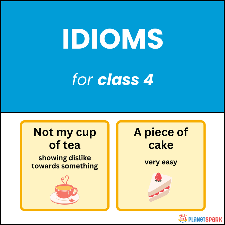 Class 4 English Grammar Worksheet on Common Idioms