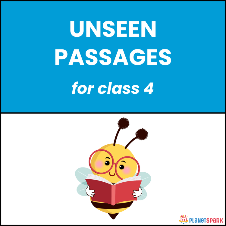 Class 4 English Worksheet for Unseen Passage Practice