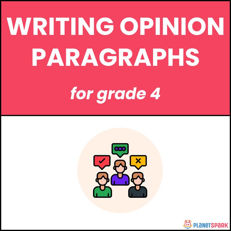 Class 4 English Worksheet for Writing Opinion Paragraphs