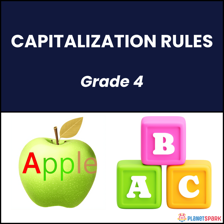 Class 4 Grammar Worksheet on Capitalization