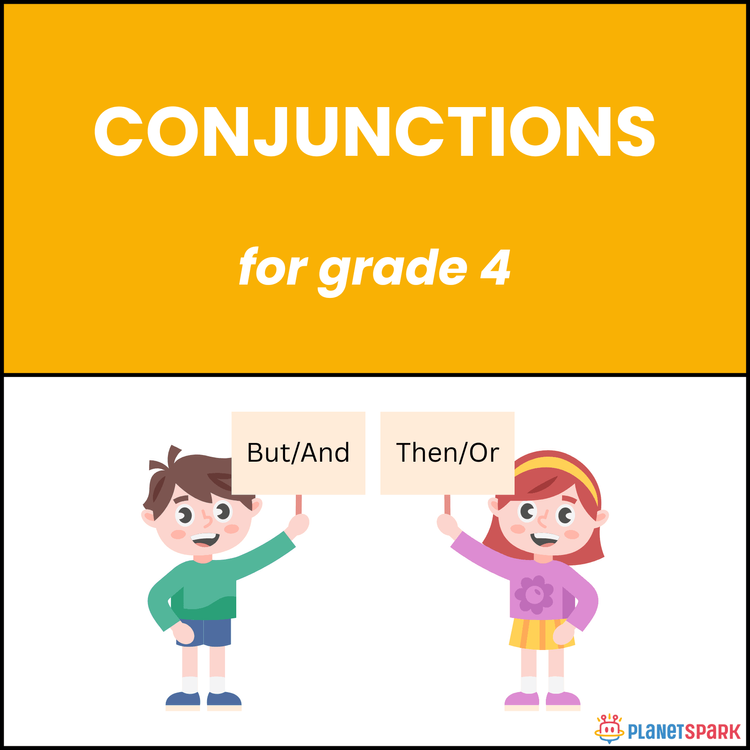 Class 4 Grammar Worksheet on Key Conjunctions