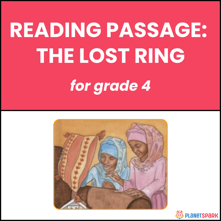 Class 4 Reading Passage on The Lost Ring Story