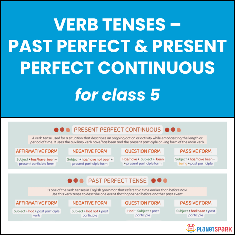 Class 5 Worksheet: Past and Perfect Continuous Tense
