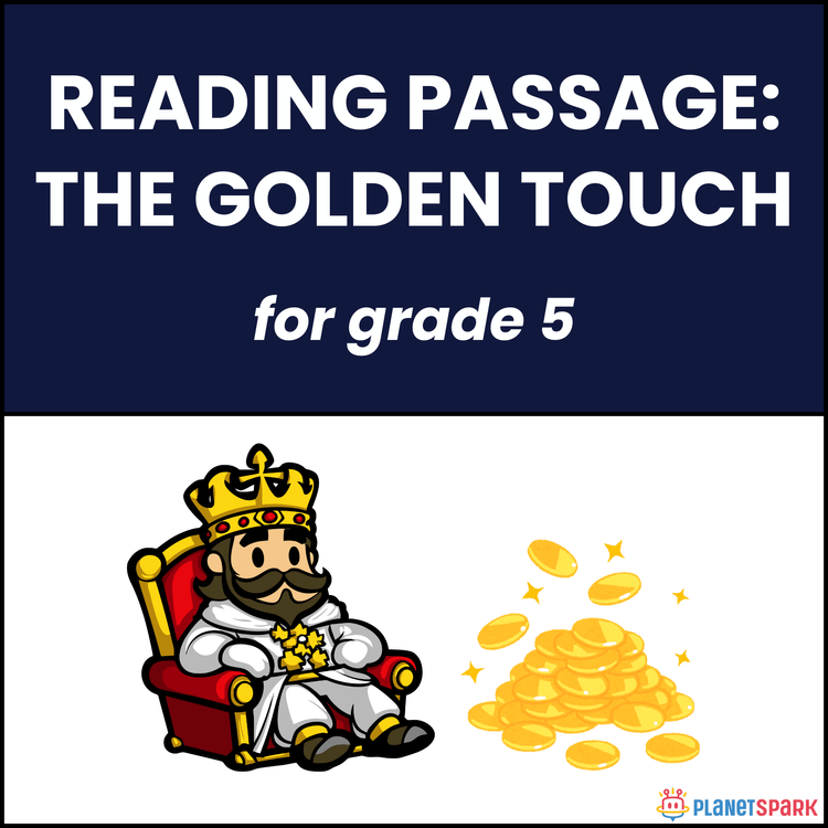 Class 5 Reading Passage on The Golden Touch