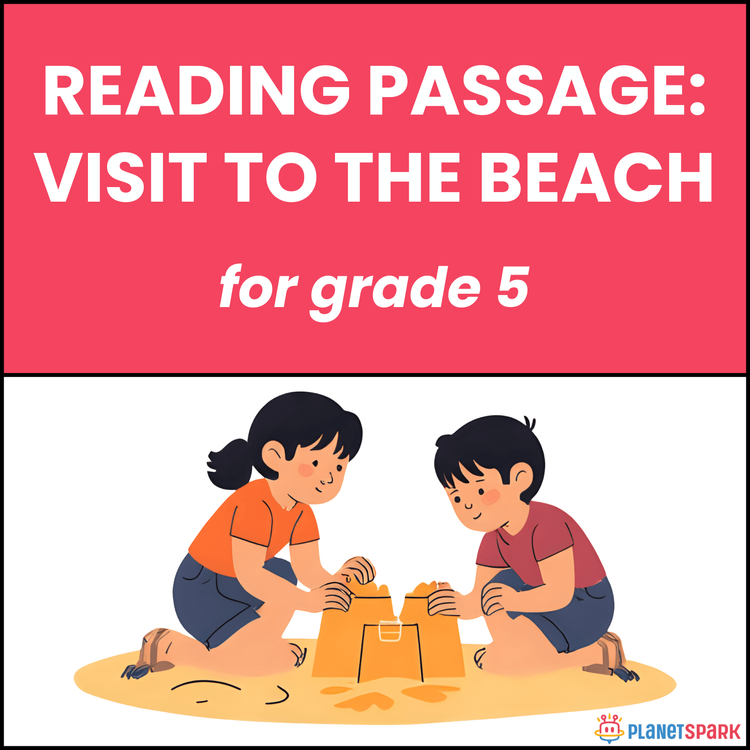 Class 5 Reading Passage on Visit to the Beach