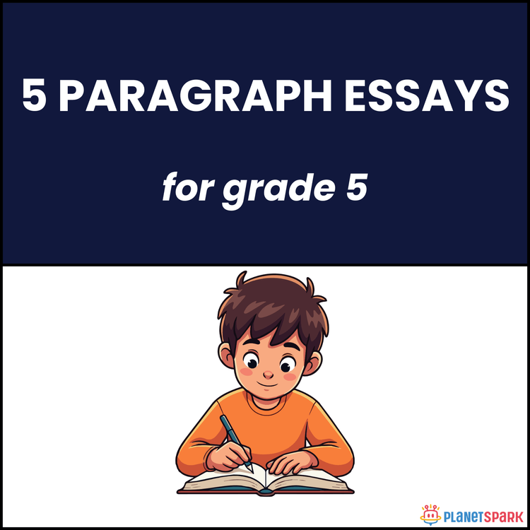Class 5 Writing Worksheet on 5 Paragraph Essays