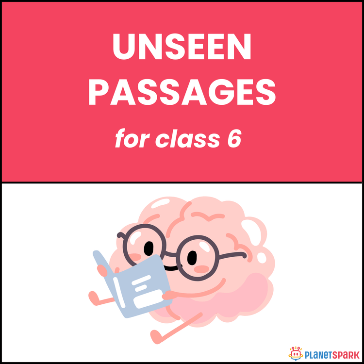 Class 6 English Worksheet on Unseen Passage Reading