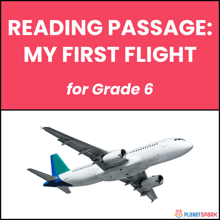 Class 6 Reading Passage on My First Flight