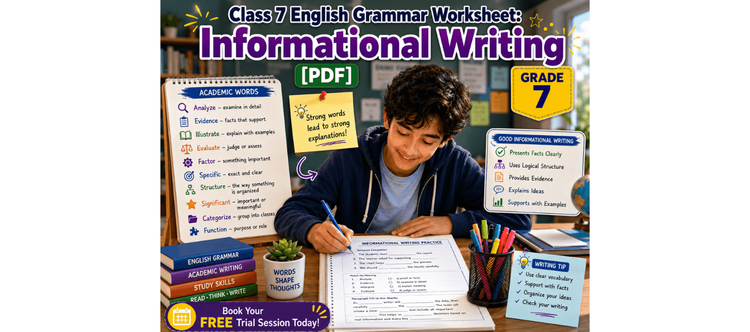 Class 7 English Grammar Worksheet: Informational Writing [PDF]