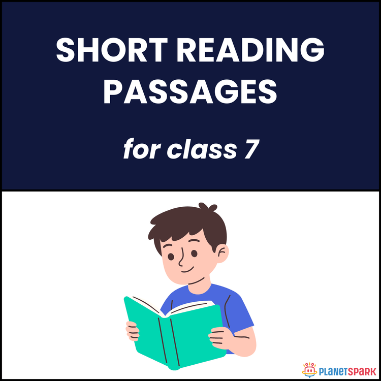 Class 7 English Worksheet for Short Reading Practice