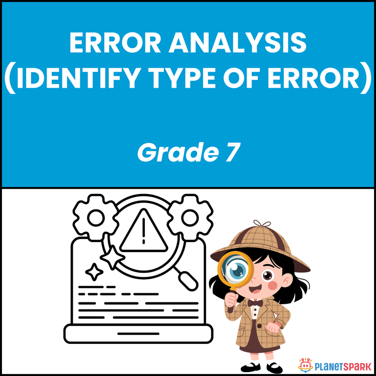 Class 7 Error Analysis Worksheet on Types of Errors
