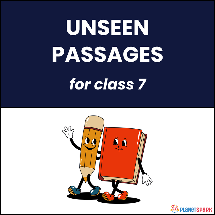 Class 7 Grammar Worksheet for Unseen Passage Practice