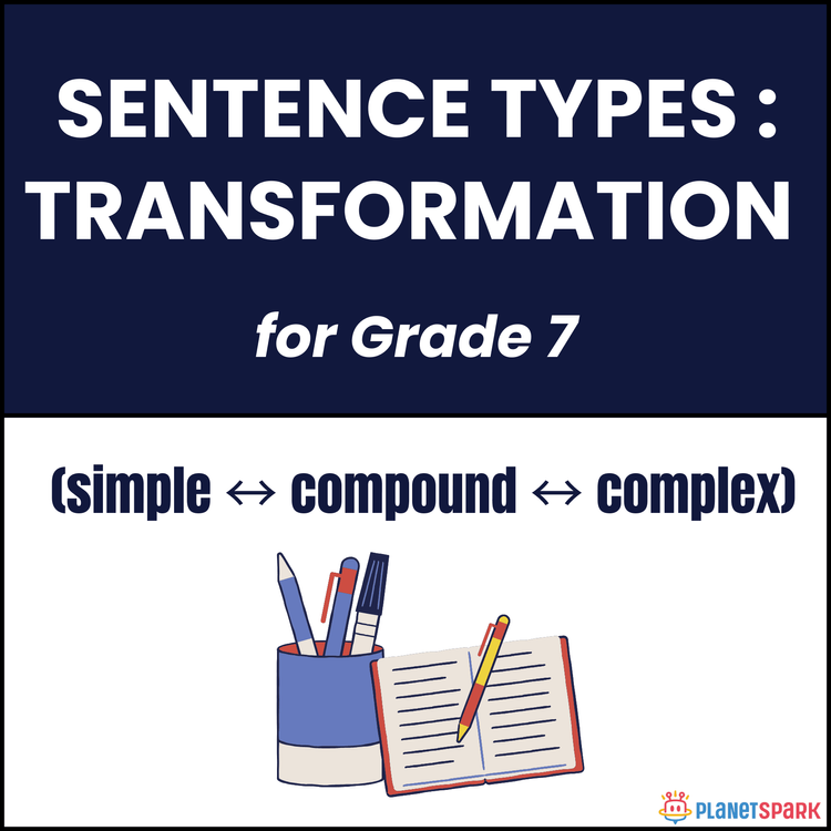 Class 7 Grammar Worksheet on Sentence Types
