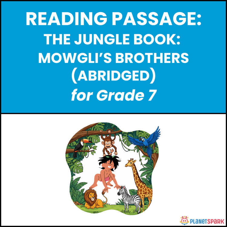 Class 7 Reading Passage on Mowglis Brothers