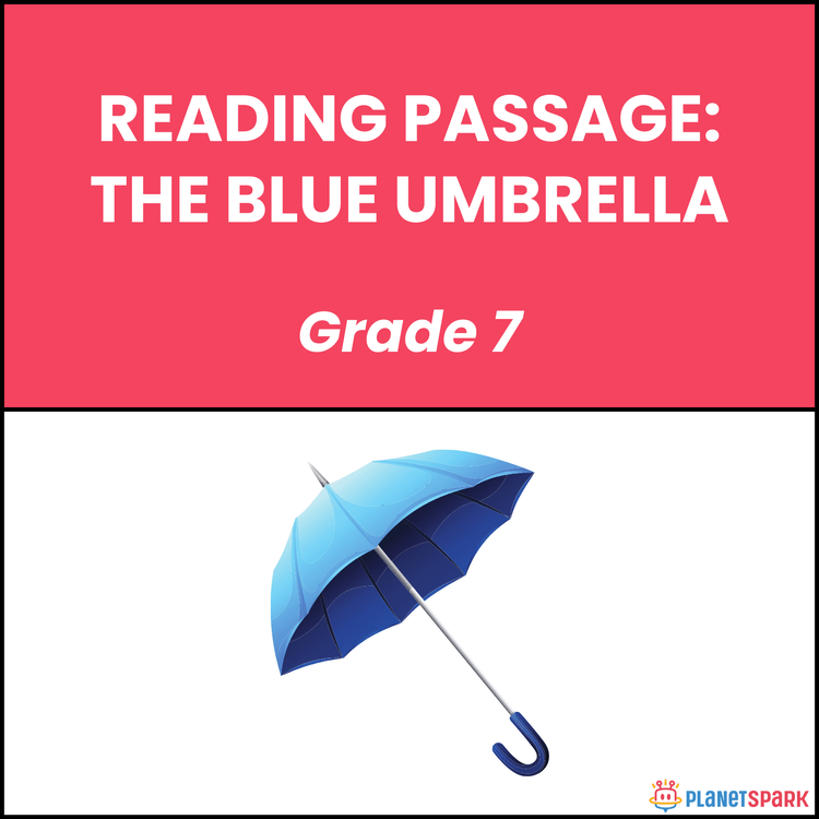 Class 7 Reading Passage on The Blue Umbrella