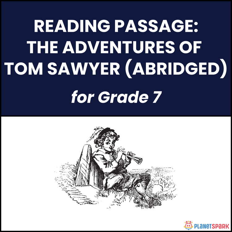 Class 7 Reading Passage on Tom Sawyer