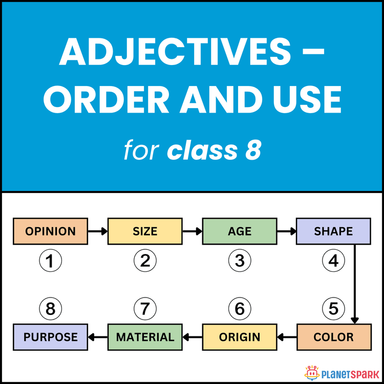Class 8 Adjectives Worksheet – Order and Use