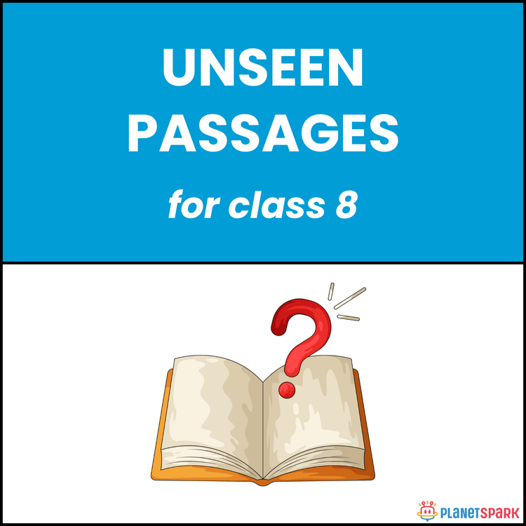 Class 8 English Worksheet on Advanced Unseen Passage