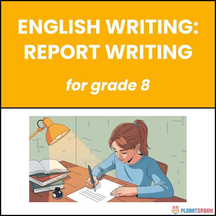 Class 8 English Writing Worksheet on Report Writing