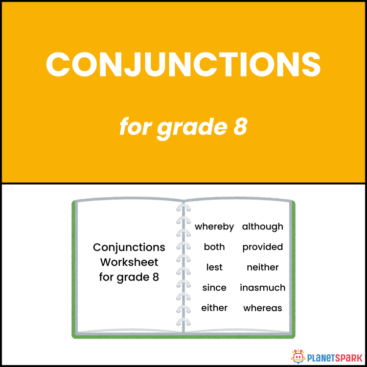 Class 8 Grammar Worksheet on High Level Conjunctions