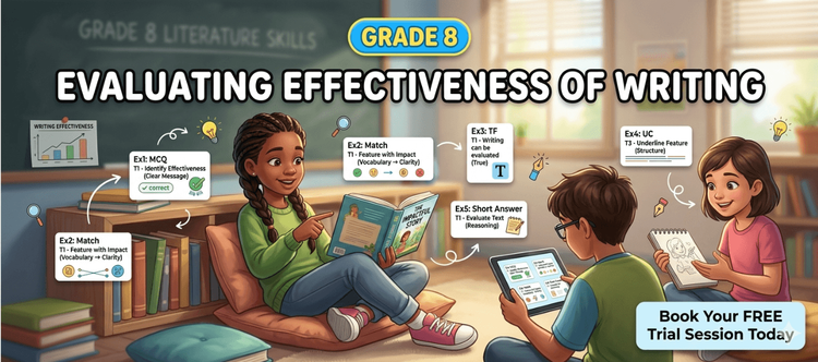 Class 8 Writing Evaluation Worksheet [Free PDF]