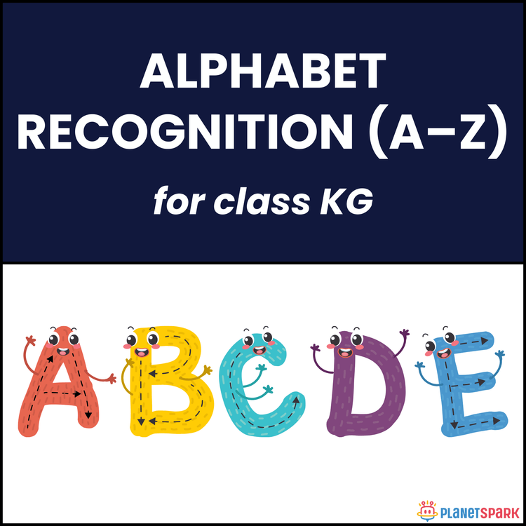 Class KG English Worksheet on Alphabet A to Z