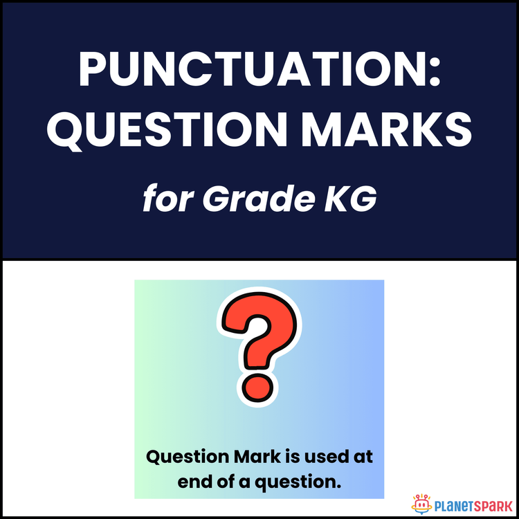 Class KG Punctuation Worksheet on Question Marks