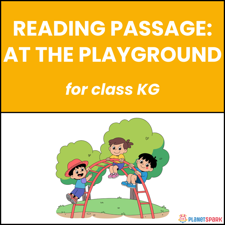 Class KG Reading Comprehension on At the Playground