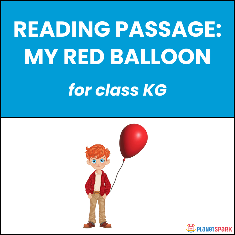 Class KG Reading Comprehension on My Red Balloon