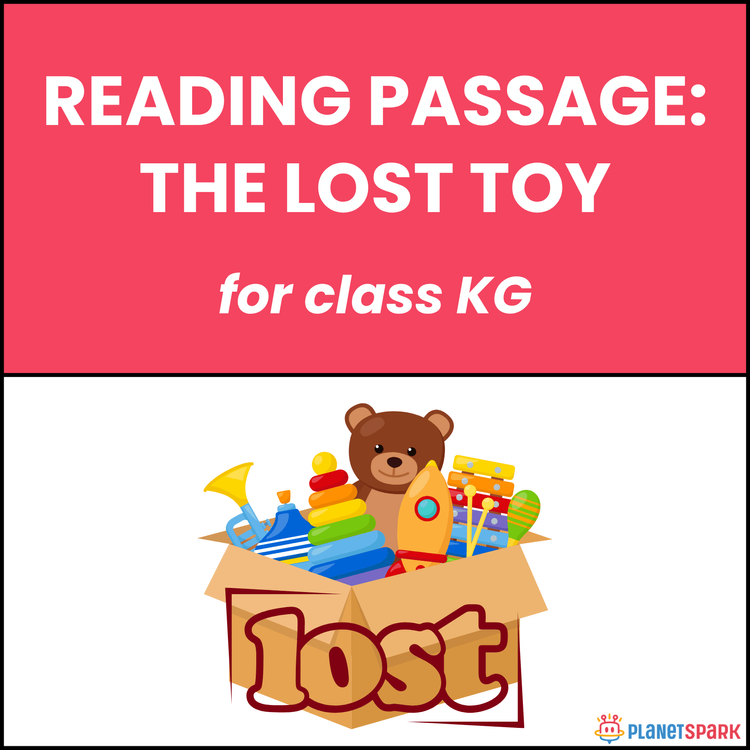 Class KG Reading Comprehension on The Lost Toy