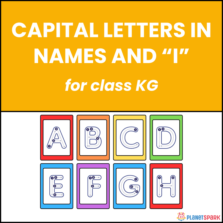 Class KG Worksheet on Capital Letters and Word I