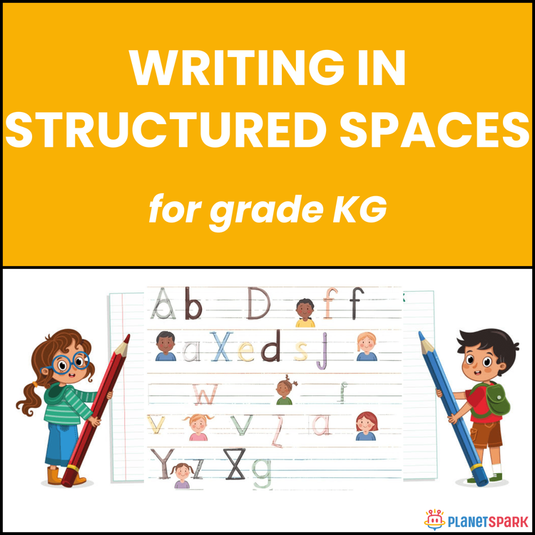Class KG Worksheet on Writing in Structured Spaces